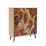 Hanah Home Multilüx Tigris Armario Multiusos Sonomo Naranja y Rojo Claret